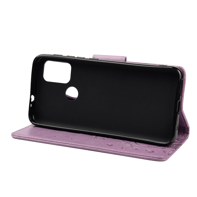 Knižkové puzdro Fancy pre Motorola Moto G10 / G20 / G30 - Butterfly fialové