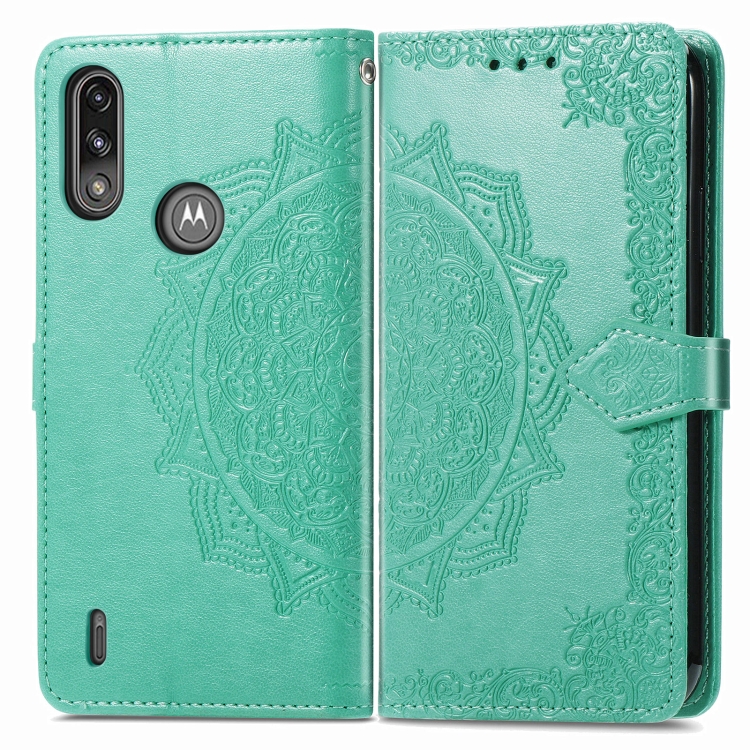 Knižkové puzdro pre Motorola Moto E7 Power - Lanyar zelené