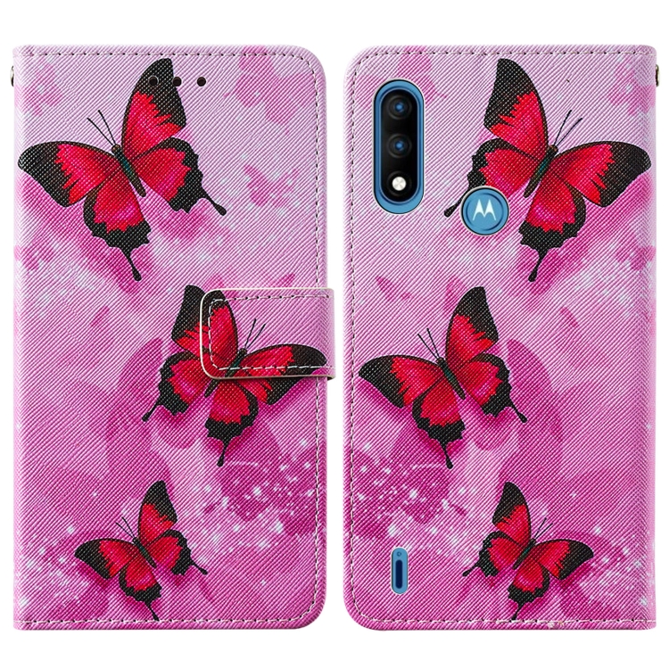 Knižkové puzdro pre Motorola Moto E7 Power - Pink Butterfly