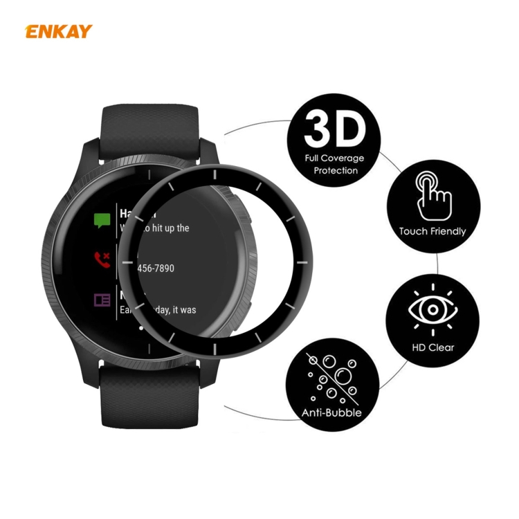 3D Ochranná fólia Garmin Vivoactive 4 / Garmin Venu 2 čierna
