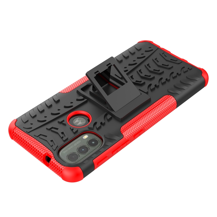 9D SKLO + PUZDRO 2v1 pre Motorola Moto E20 / E30 / E40 - Armor Holder červené