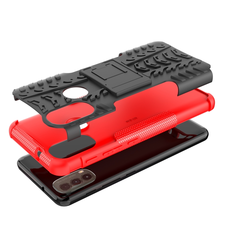 9D SKLO + PUZDRO 2v1 pre Motorola Moto E20 / E30 / E40 - Armor Holder červené