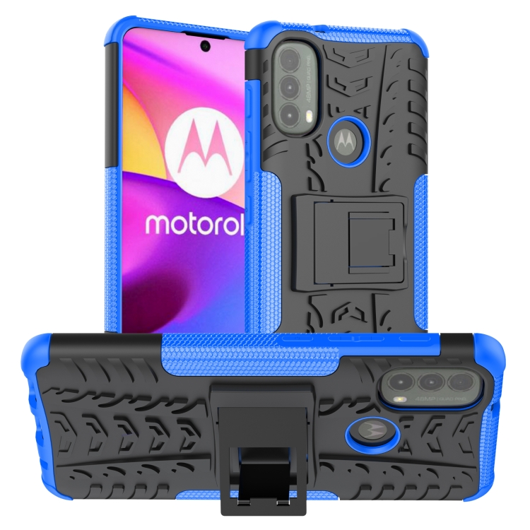 Tvrdený kryt pre Motorola Moto E20 / E30 / E40 - Armor holder modré