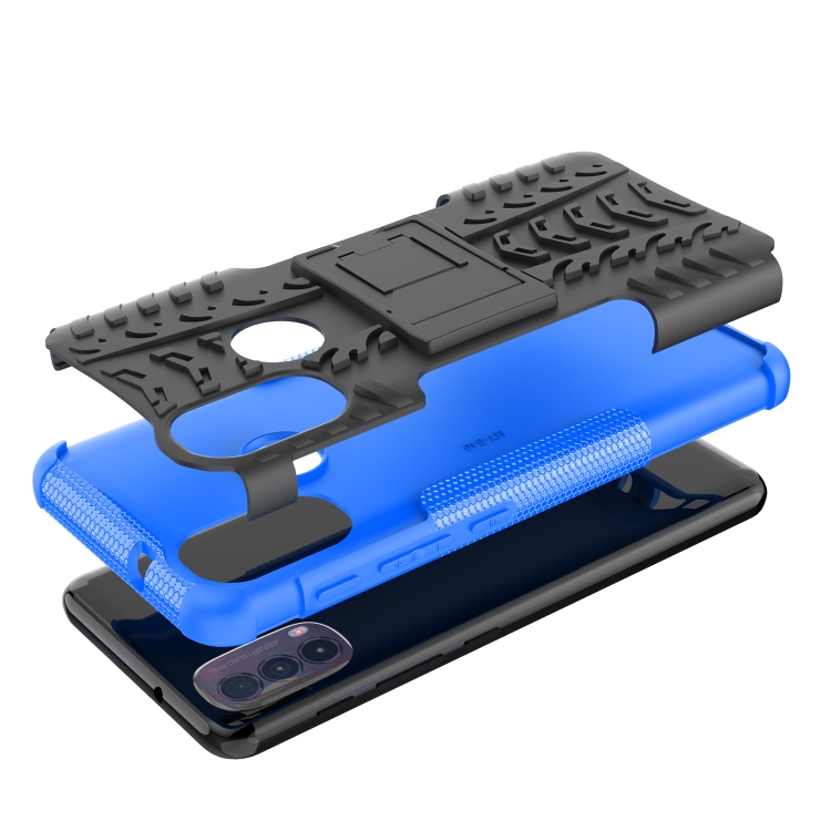 Tvrdený kryt pre Motorola Moto E20 / E30 / E40 - Armor holder modré