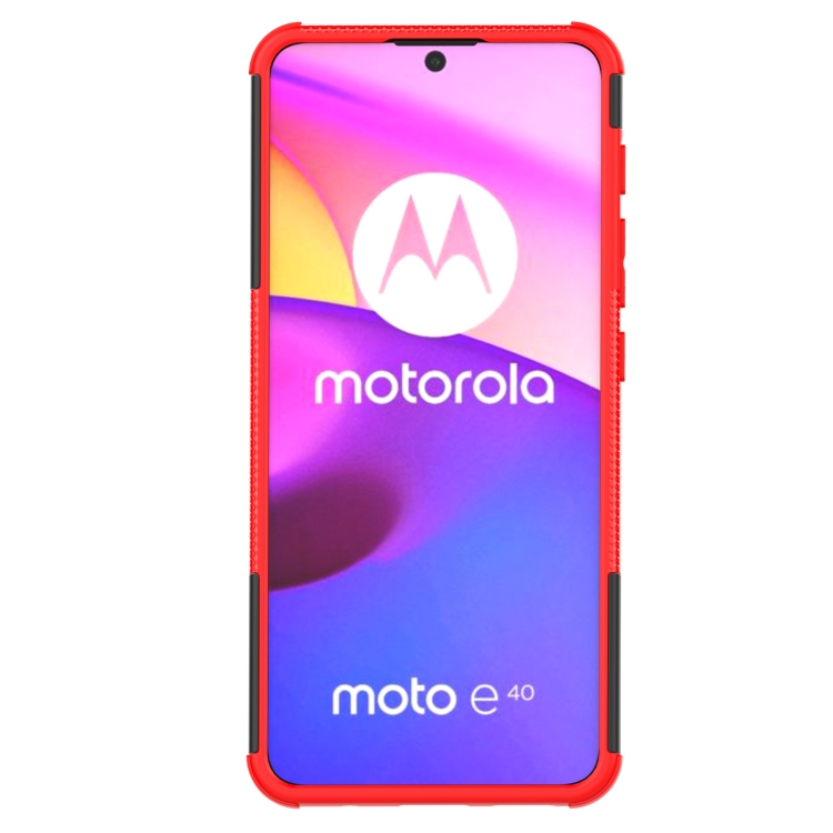 Tvrdený kryt pre Motorola Moto E20 / E30 / E40 - Armor holder červené