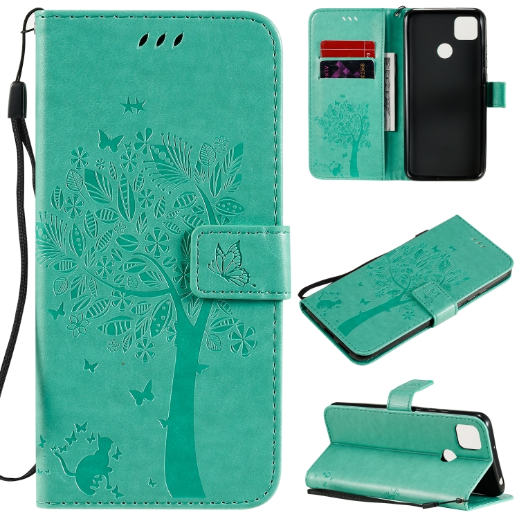 9D SKLO + PUZDRO 2v1 pre Xiaomi Redmi 9C - Knižkové Tree zelené