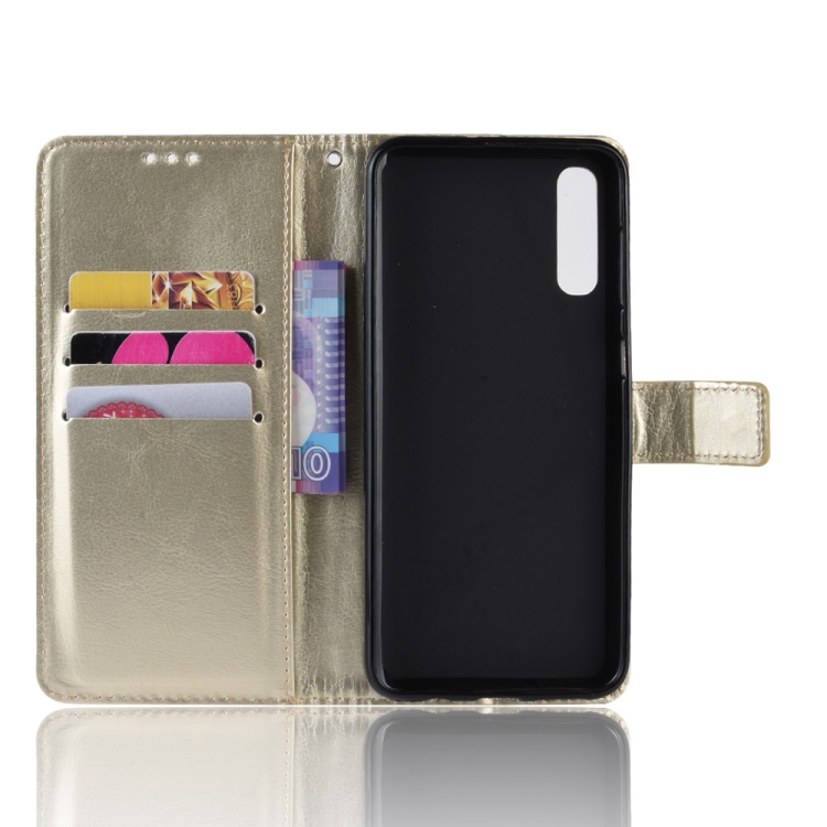 9D SKLO + PÚZDRO 2v1 pre Samsung Galaxy A70 - Knižkové Solid zlaté