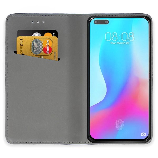 9D SKLO + PÚZDRO 2v1 pre HUAWEI P40 Pro - Knižkové MAGNET čierne