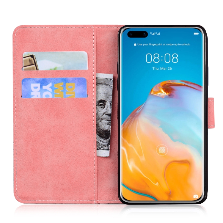 Knižkové puzdro na Huawei P40 Pro - Solid ružové