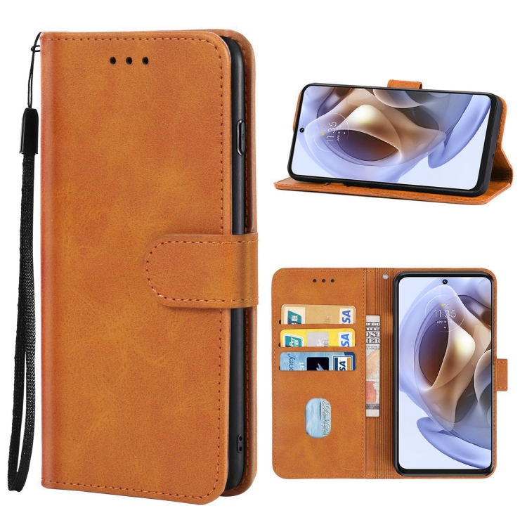Knižkové puzdro pre Motorola Moto G31 / G41 - Solid hnedé