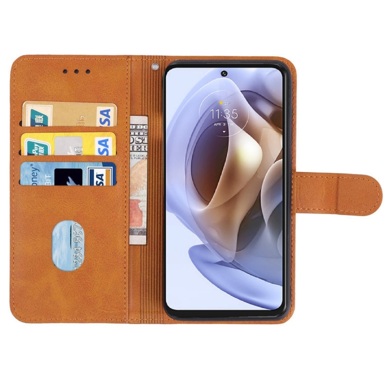 Knižkové puzdro pre Motorola Moto G31 / G41 - Solid hnedé