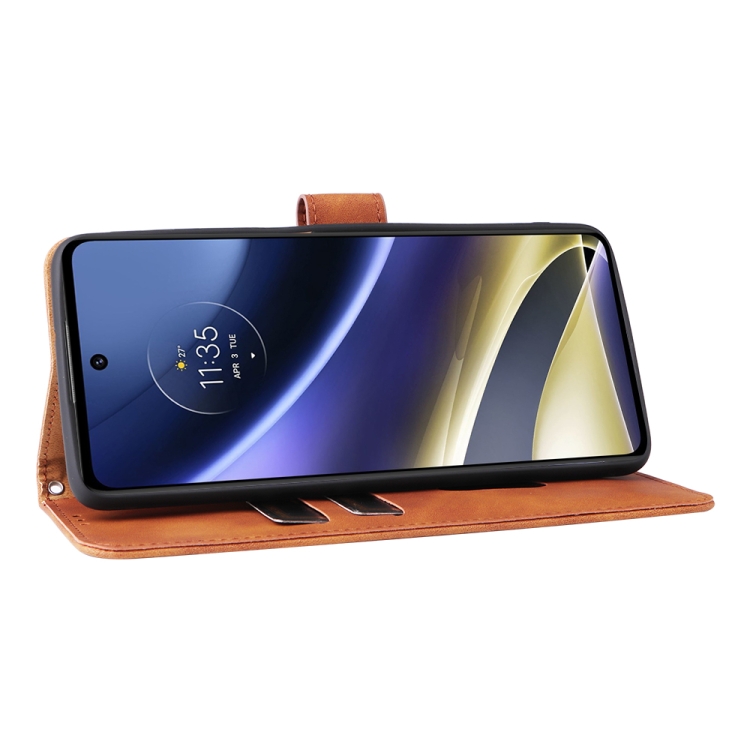 9D SKLO + PÚZDRO 2v1 pre Motorola Moto G51 5G - Knižkové Solid hnedé