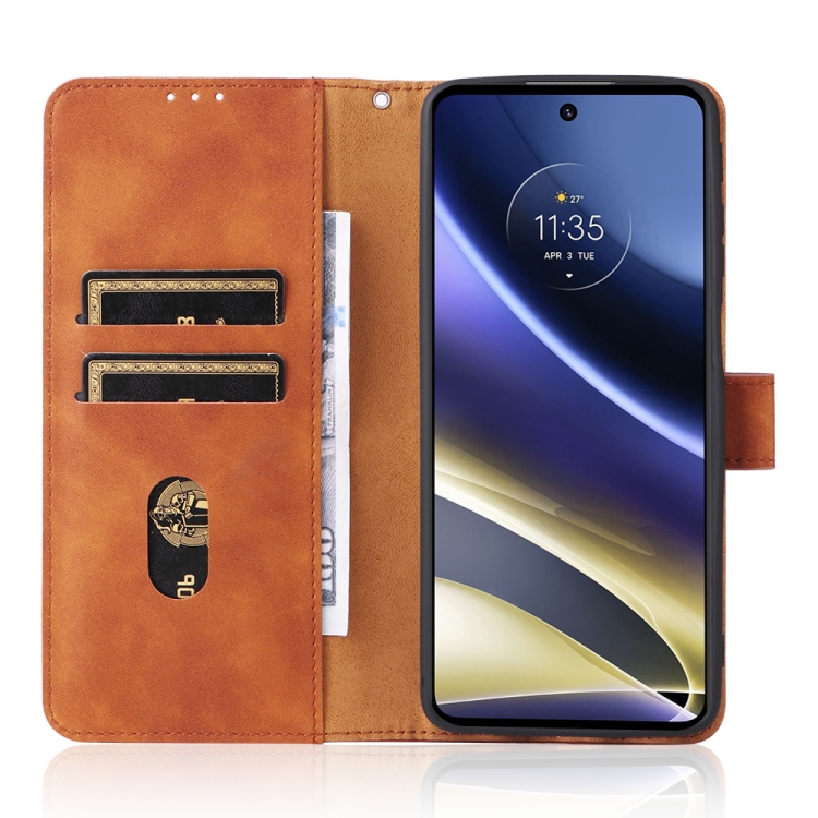 9D SKLO + PÚZDRO 2v1 pre Motorola Moto G51 5G - Knižkové Solid hnedé