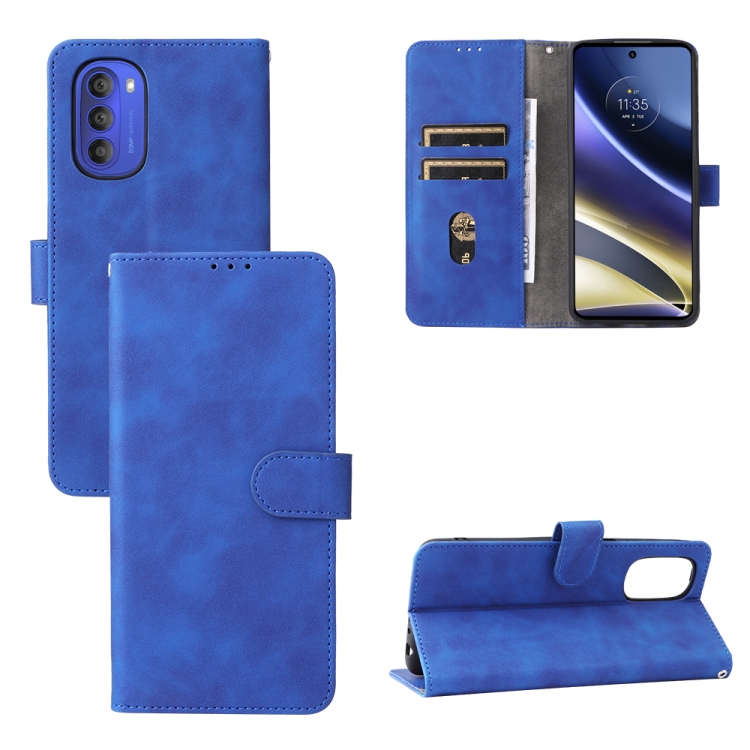 9D SKLO + PÚZDRO 2v1 pre Motorola Moto G51 5G - Knižkové Solid modré