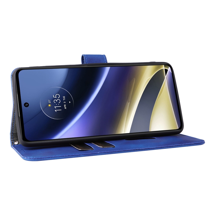 9D SKLO + PÚZDRO 2v1 pre Motorola Moto G51 5G - Knižkové Solid modré