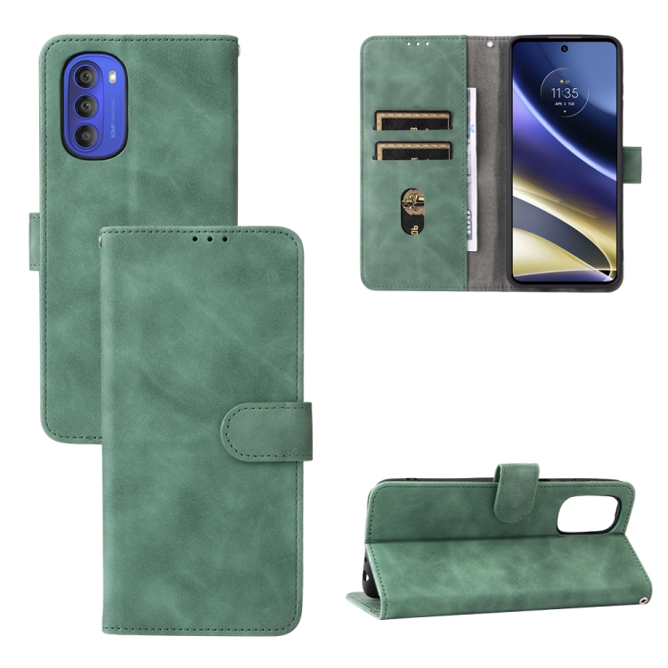 Knižkové puzdro pre Motorola Moto G51 5G - Solid zelené