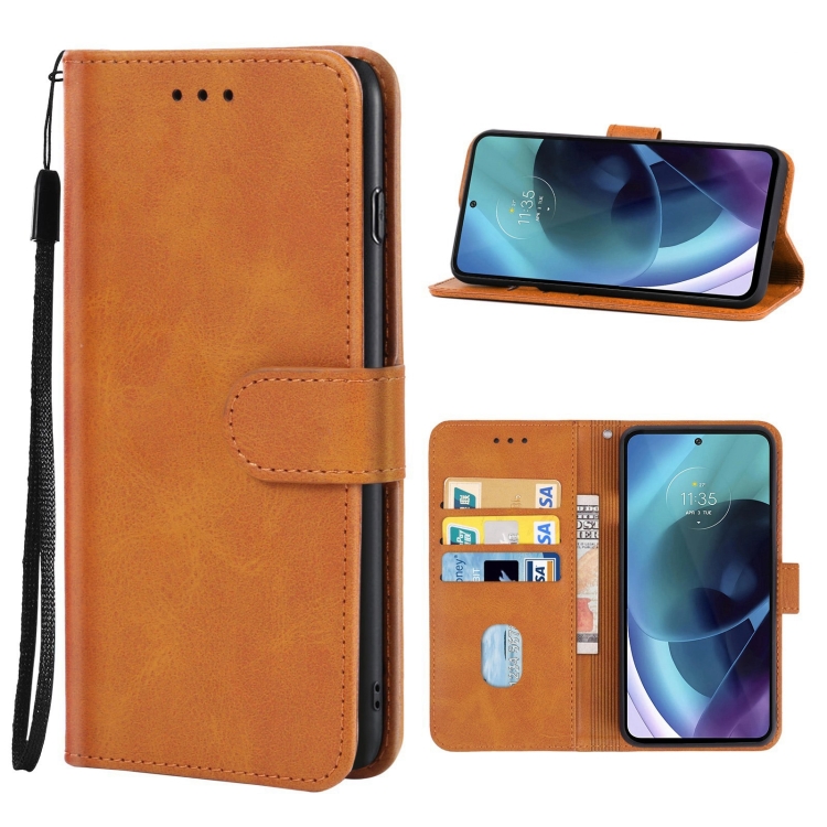 Knižkové puzdro pre Motorola Moto G71 5G - Solid hnedé
