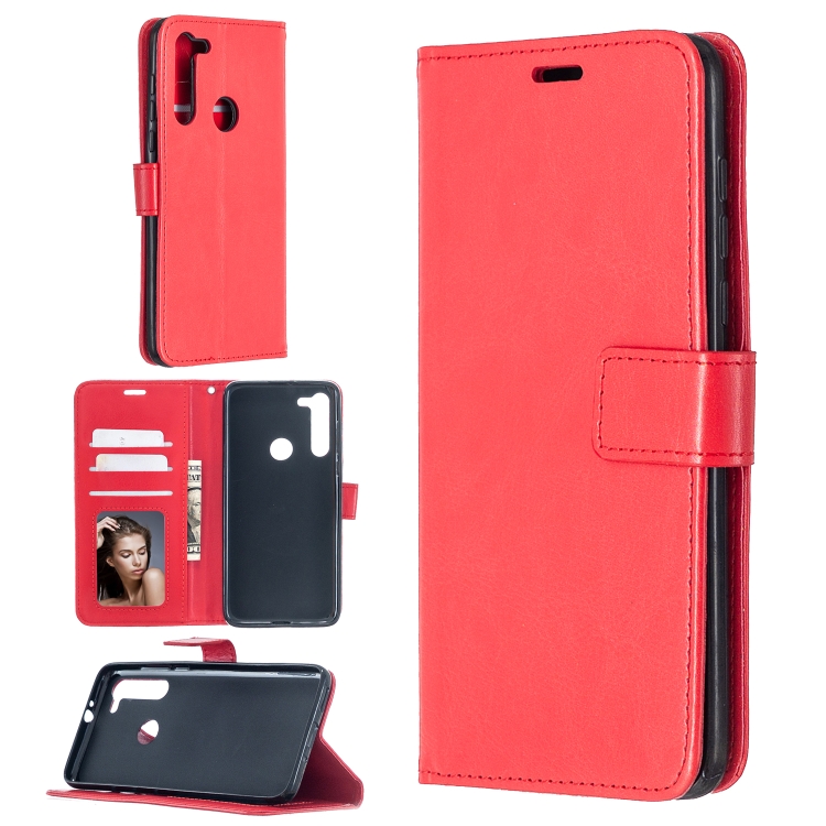 9D SKLO + PÚZDRO 2v1 pre Motorola Moto G8 - Knižkové Solid červené