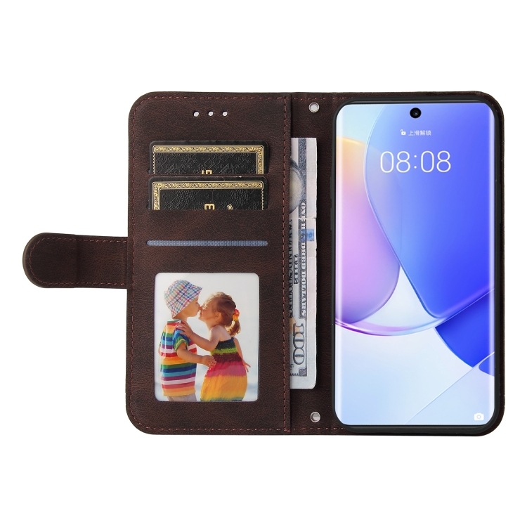 9D SKLO + PÚZDRO 2v1 pre Huawei Nova 9 - Solid hnedé