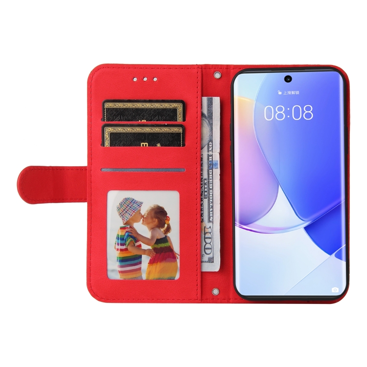 9D SKLO + PÚZDRO 2v1 pre Huawei Nova 9 - Solid červené