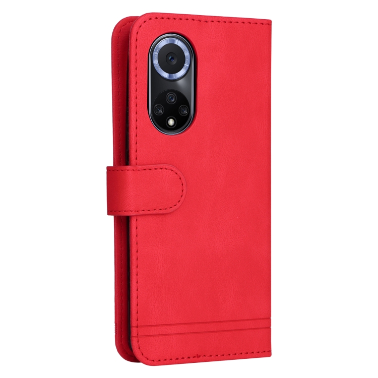 9D SKLO + PÚZDRO 2v1 pre Huawei Nova 9 - Solid červené
