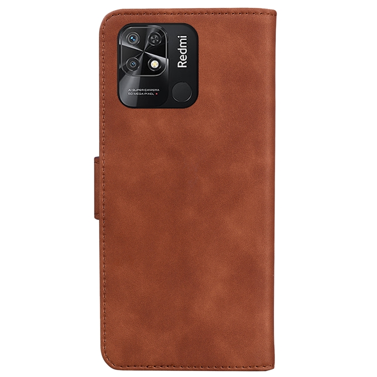 SKLO + PÚZDRO 2v1 pre Xiaomi Redmi 10C - Knižkové Solid hnedé