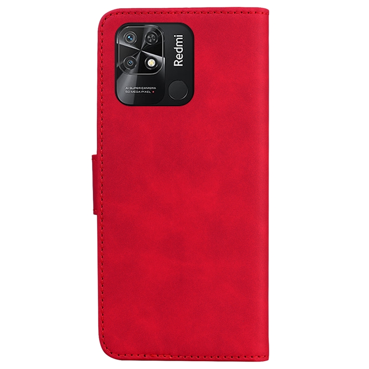 SKLO + PÚZDRO 2v1 pre Xiaomi Redmi 10C - Knižkové Solid červené