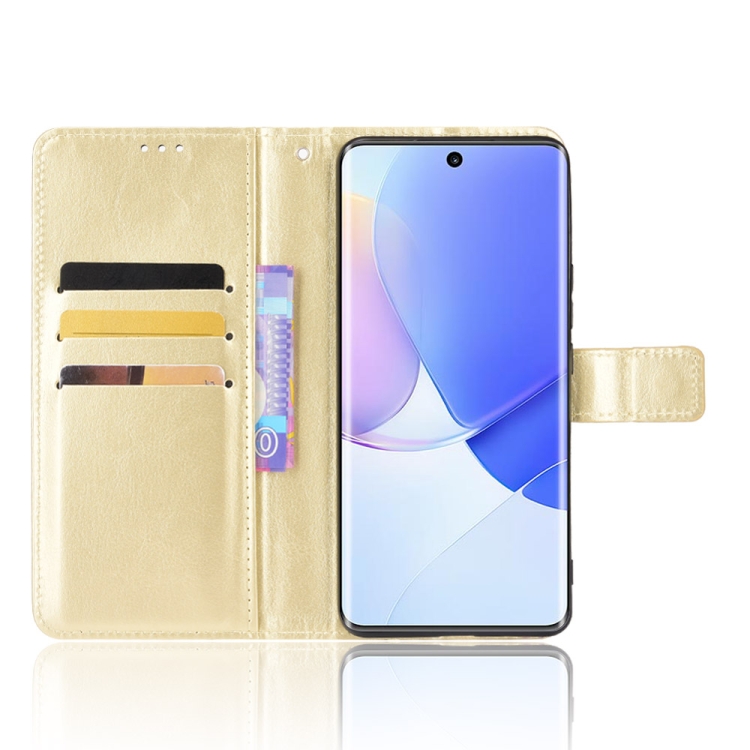 Knižkové puzdro pre Huawei Nova 9 - Horse zlaté