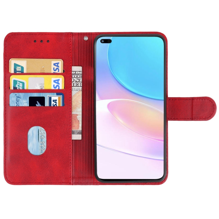 Knižkové puzdro pre Huawei Nova 8i / Honor 50 Lite - Solid červené