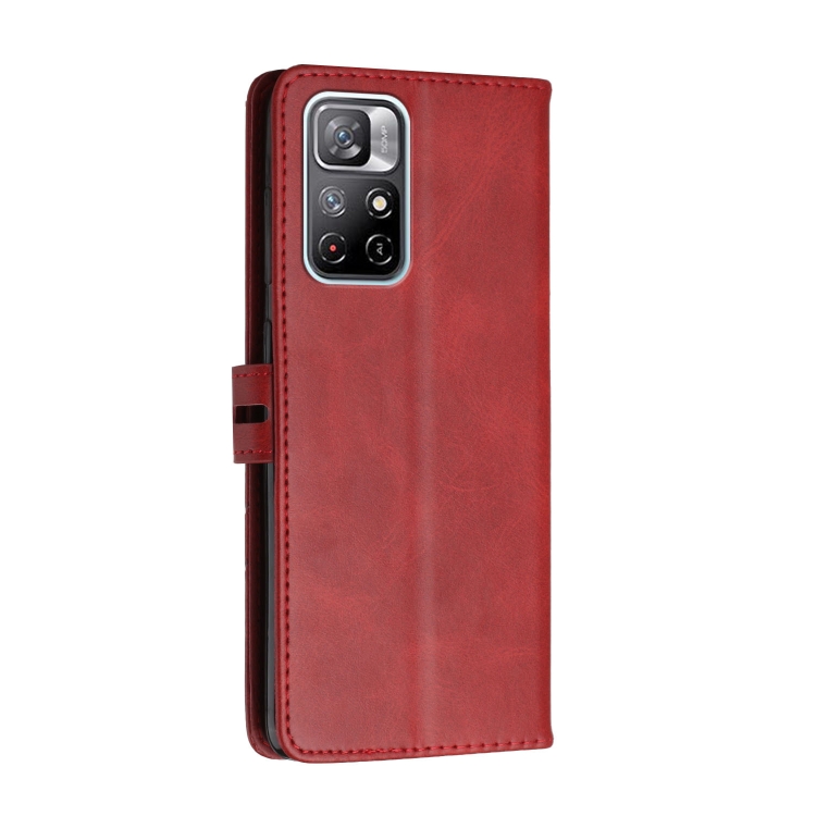9D SKLO + KRYT 2v1 pre Xiaomi Redmi Note 11S 5G - Knižkové Solid červené