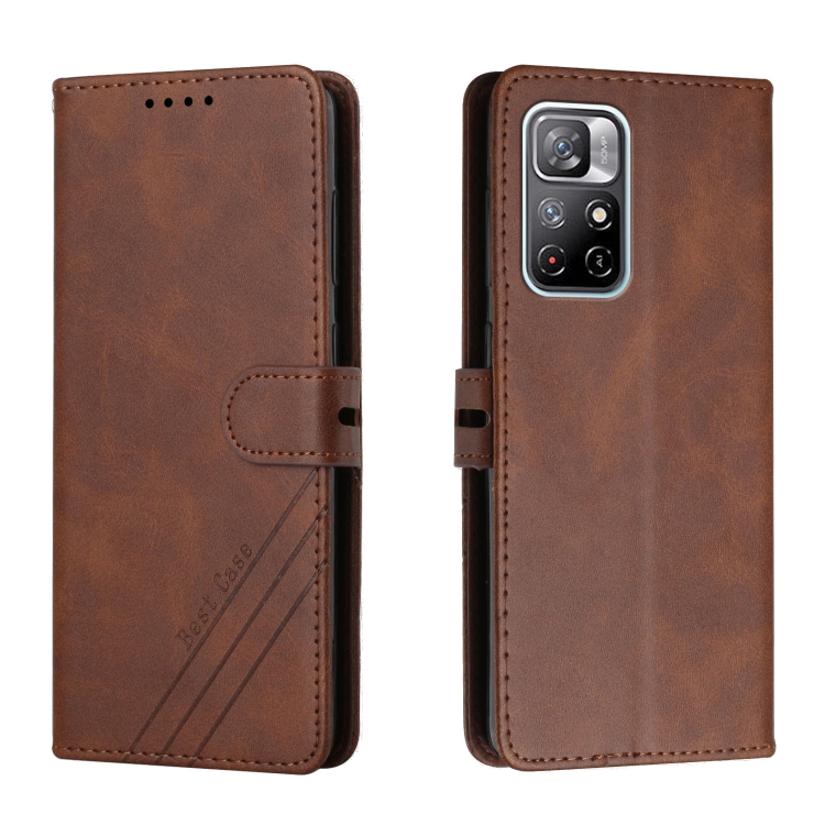 Knižkové puzdro na Xiaomi Redmi Note 11s 5G - Solid hnedé