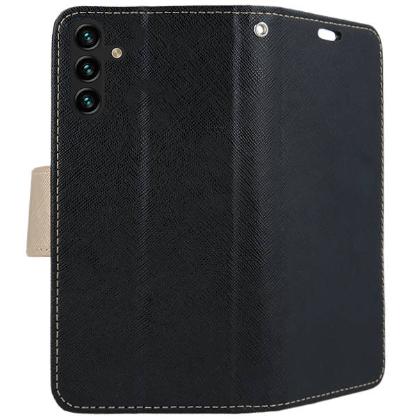 Knižkové puzdro pre Samsung Galaxy A13 5G / A04s - Smart FANCY čierno zlaté