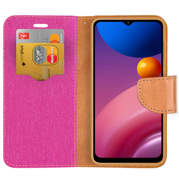 Knižkové puzdro pre Samsung Galaxy A13 5G / A04s - CANVAS ružové