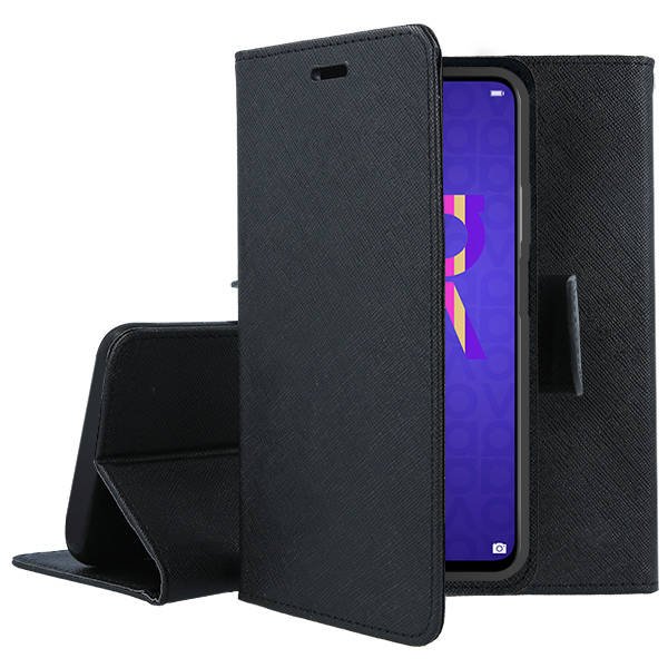 Knižkové puzdro Smart Fancy na Huawei Nova 5T / Honor 20 - čierne