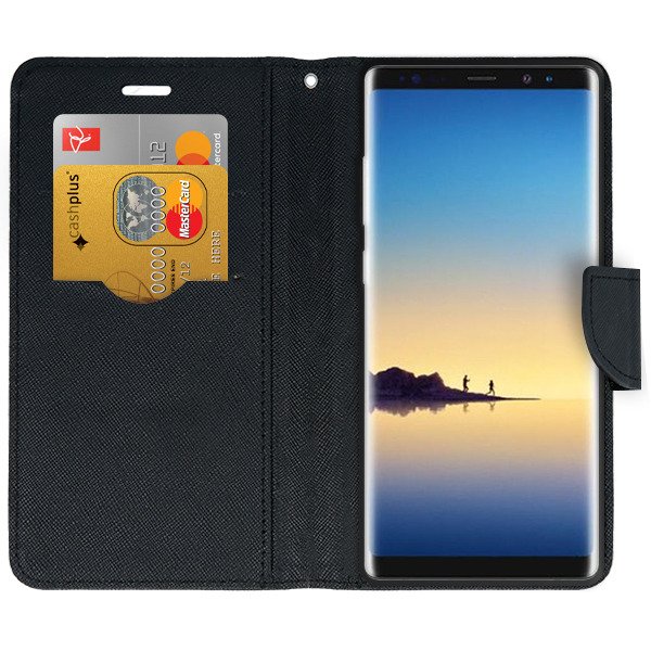 Knižkové puzdro Smart Fancy na Samsung Galaxy A7 2018 - čierne