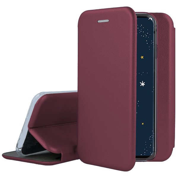 9D SKLO + PUZDRO 2v1 pre HUAWEI P30 Lite - Knižkové Diva bordové
