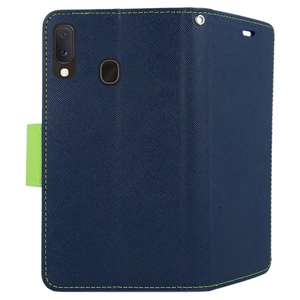 9D SKLO + PUZDRO 2v1 pre SAMSUNG GALAXY A20e - Knižkové Fancy modro zelené