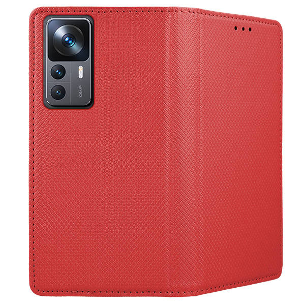 SKLO + PUZDRO 2v1 pre Xiaomi 12T / 12T PRO - Knižkové Smart Magnet červené
