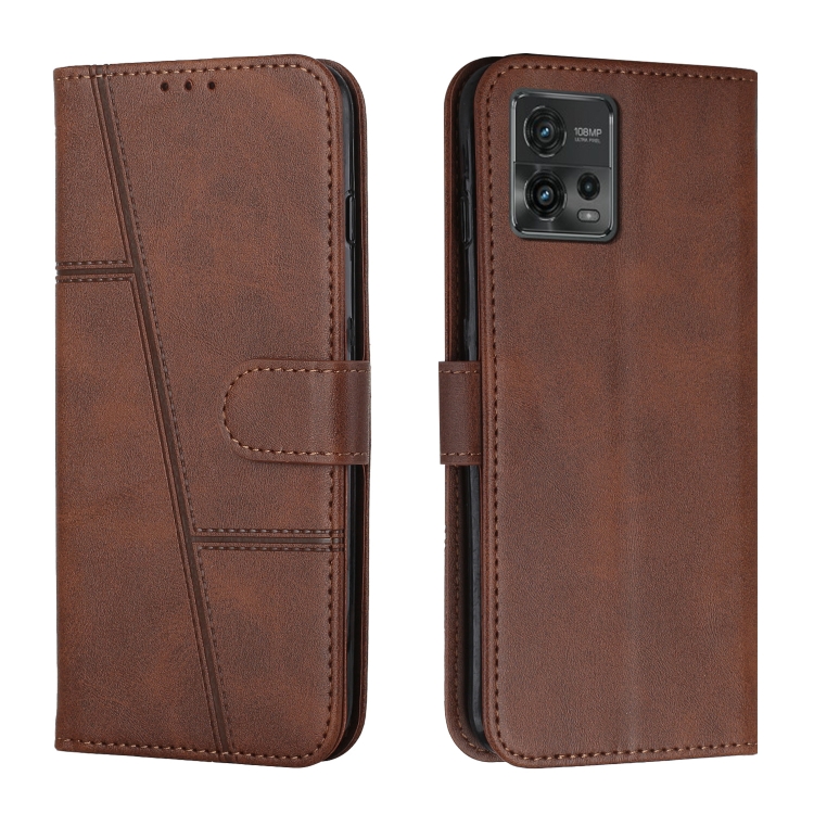 9D SKLO + PUZDRO 2v1 pre Motorola Moto G72 - Knižkové Solid hnedé
