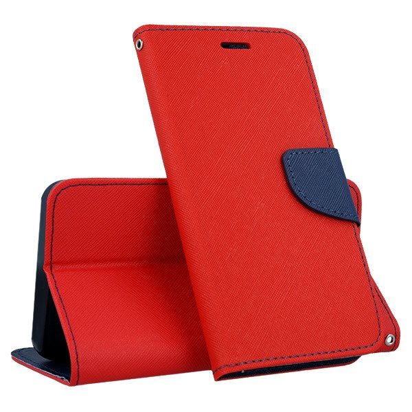 9D SKLO + PUZDRO 2v1 pre Motorola Moto G42 - Knižkové Smart Fancy červené