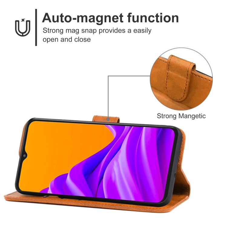 SKLO + PUZDRO 2v1 pre Samsung Galaxy Xcover 6 Pro - Knižkové SOLID hnedé