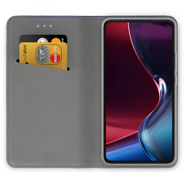 9D SKLO + PUZDRO 2v1 pre Motorola Moto G72 - Knižkové Magnet bordové