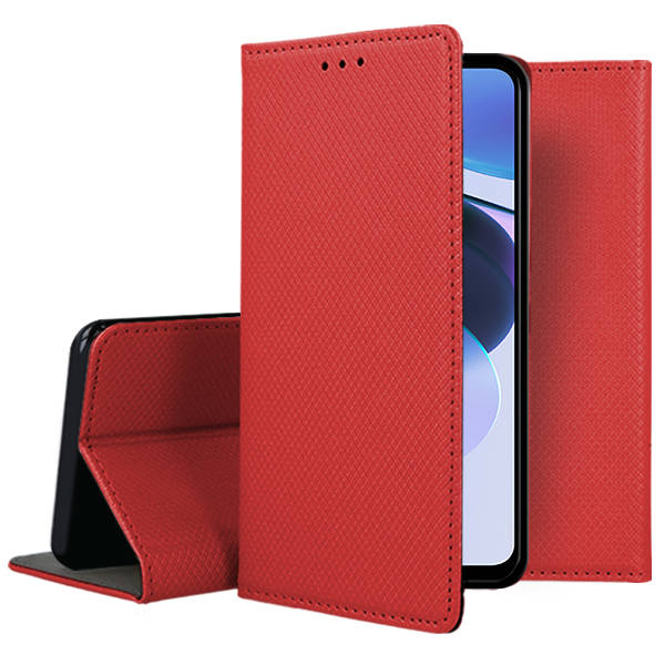 9D SKLO + PUZDRO 2v1 pre Realme C35 - Knižkové Magnet červené