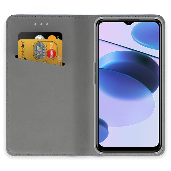 9D SKLO + PUZDRO 2v1 pre Realme C35 - Knižkové Magnet modré