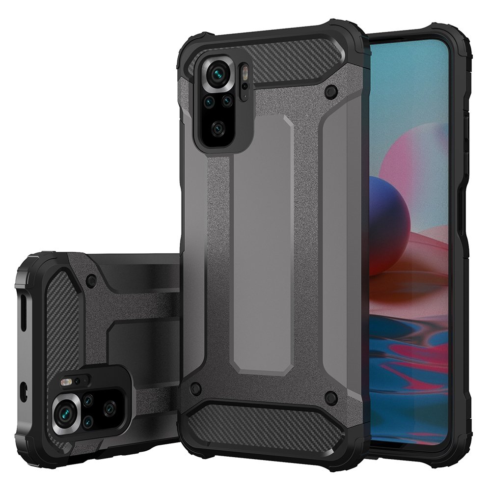 Tvrdený kryt na Xiaomi Poco M5s - HYBRID armor čierne