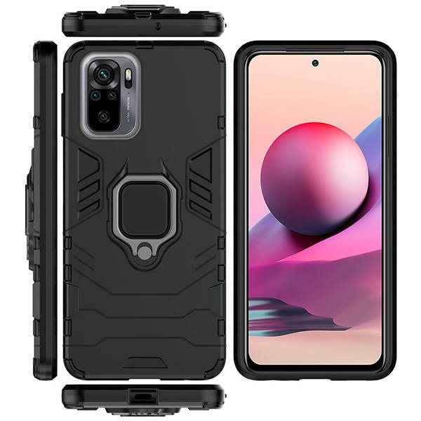 Tvrdený kryt na Xiaomi Poco M5s - RING armor čierne