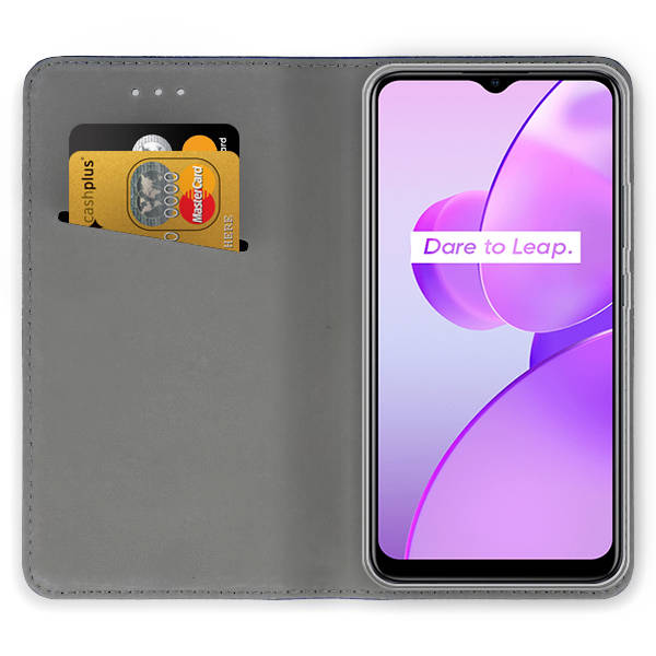 9D SKLO + PUZDRO 2v1 pre Realme C31 - Knižkové Smart MAGNET zelené