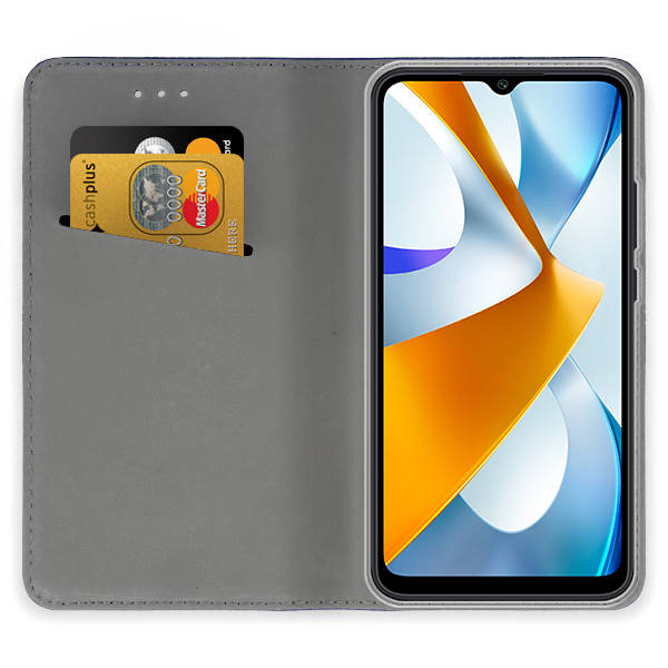 SKLO + PUZDRO 2v1 pre Xiaomi Poco C40 - Knižkové Magnet červené