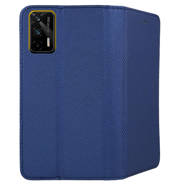 9D SKLO + PÚZDRO 2v1 pre Realme GT 5G - Knižkové MAGNET modré