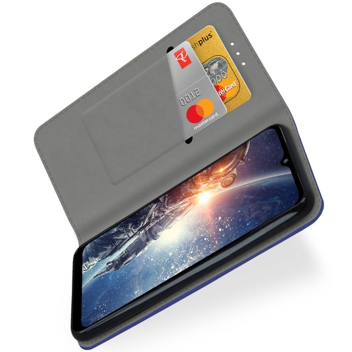 SKLO + PUZDRO 2v1 pre Xiaomi Redmi A1 / Redmi A2 - Knižkové MAGNET modré